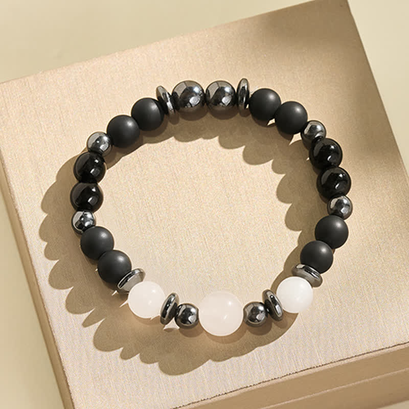 Buddha Stones ヘマタイトブラックビーズサポートブレスレット - image 4