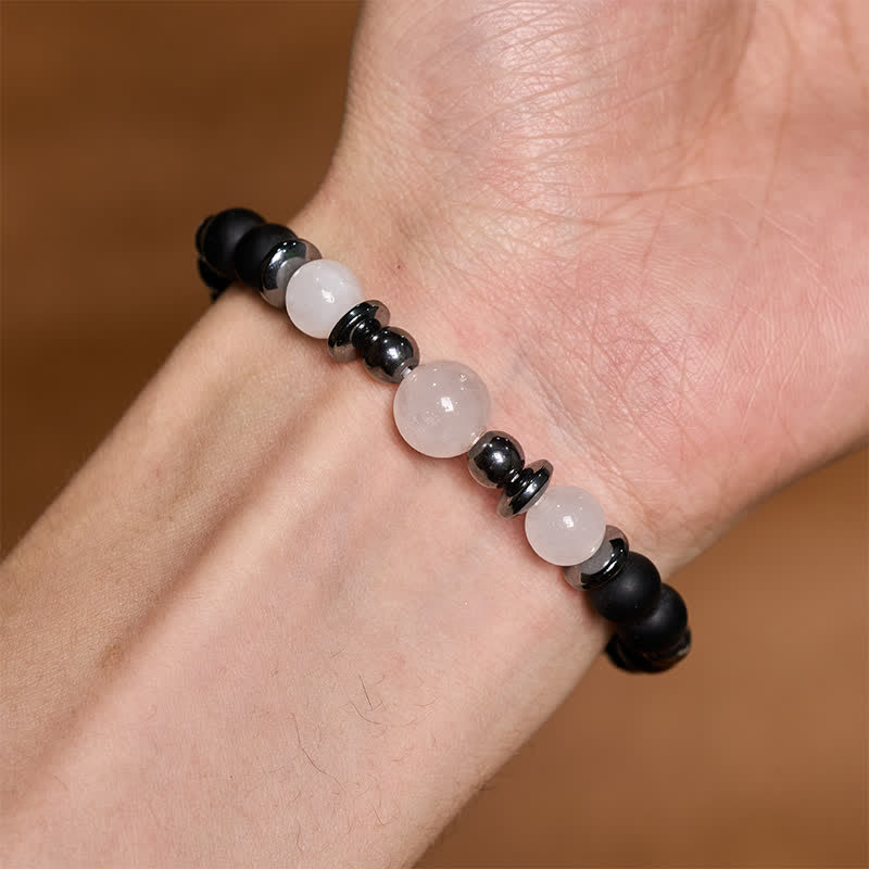 Buddha Stones ヘマタイトブラックビーズサポートブレスレット - image 6