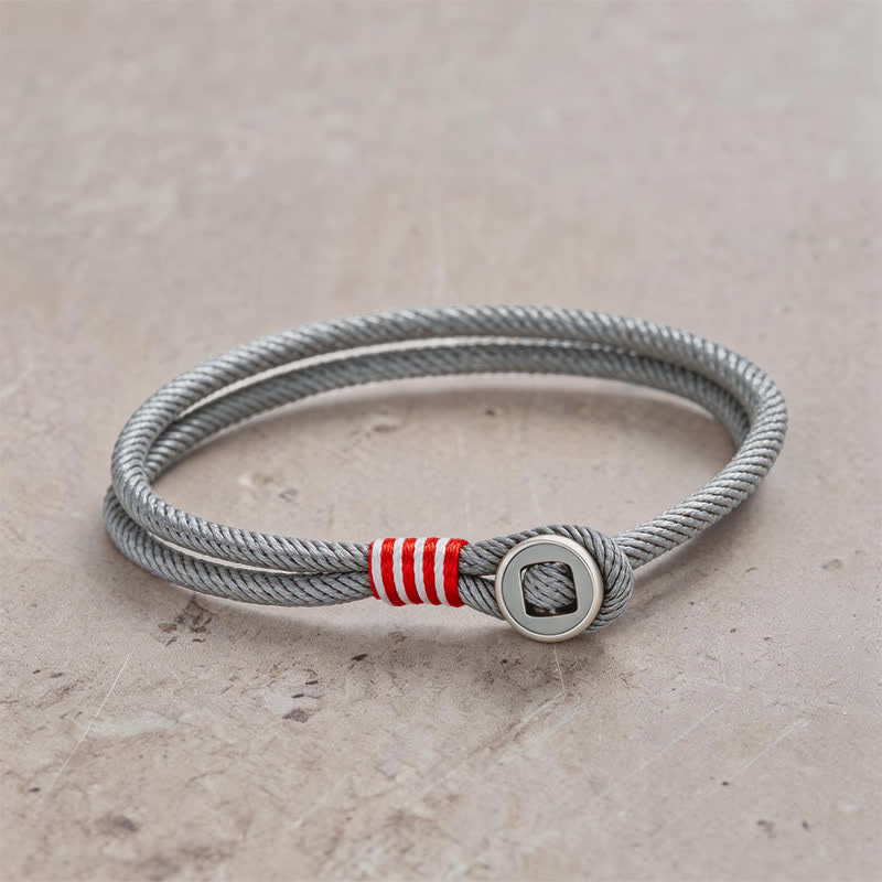 Buddha Stones 925スターリングシルバー製ダブルラップボタン守護ブレスレット - グレー - 手首周り：7.9～8.2インチ（20～21cm） - image 11