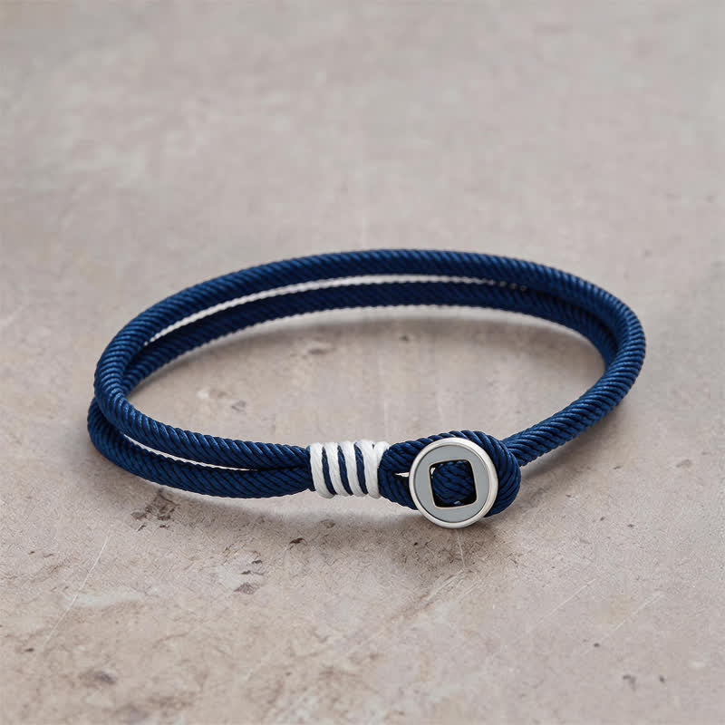 Buddha Stones 925スターリングシルバー製ダブルラップボタン守護ブレスレット - ネイビーブルー - 手首周り：7.9～8.2インチ（20～21cm） - image 13