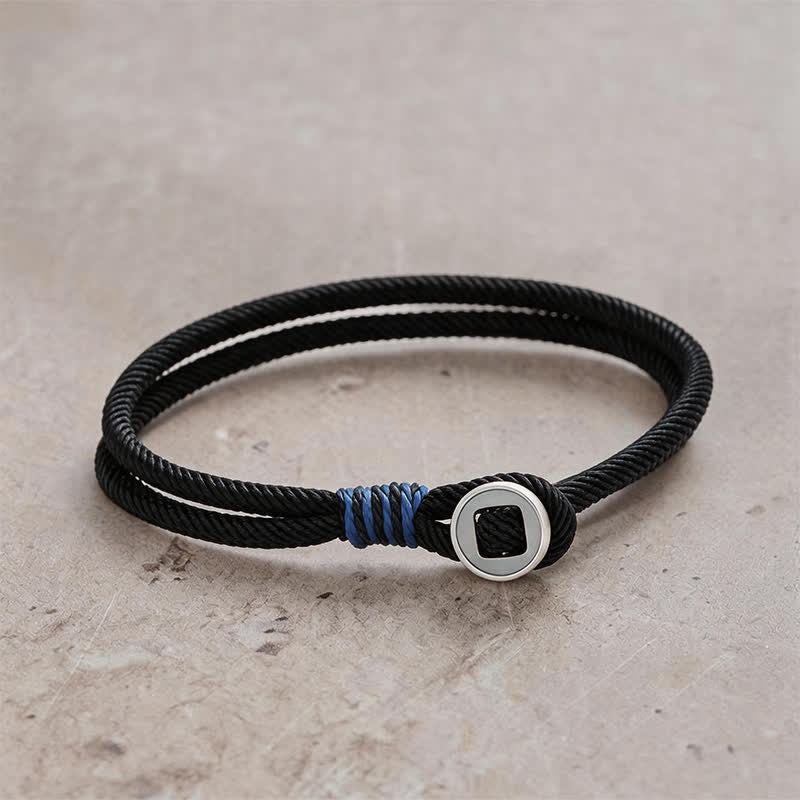 Buddha Stones 925スターリングシルバー製ダブルラップボタン守護ブレスレット - 黒 - 手首周り：7.9～8.2インチ（20～21cm） - image 8