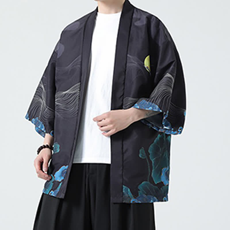 Buddha Stones 夏物カジュアル ヴィンテージ 鶴柄 メンズ着物 - image 27