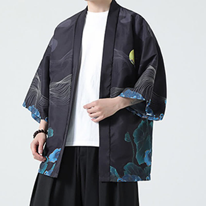 Buddha Stones 夏物カジュアル ヴィンテージ 鶴柄 メンズ着物 - image 27