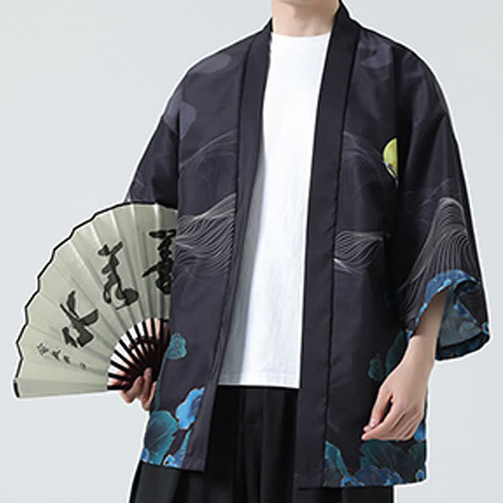 Buddha Stones 夏物カジュアル ヴィンテージ 鶴柄 メンズ着物 - image 25
