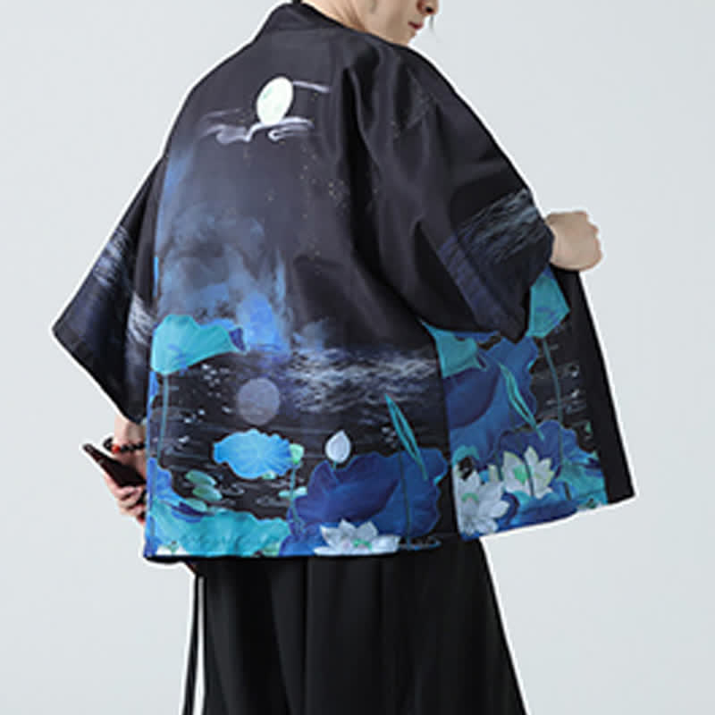Buddha Stones 夏物カジュアル ヴィンテージ 鶴柄 メンズ着物 - image 41
