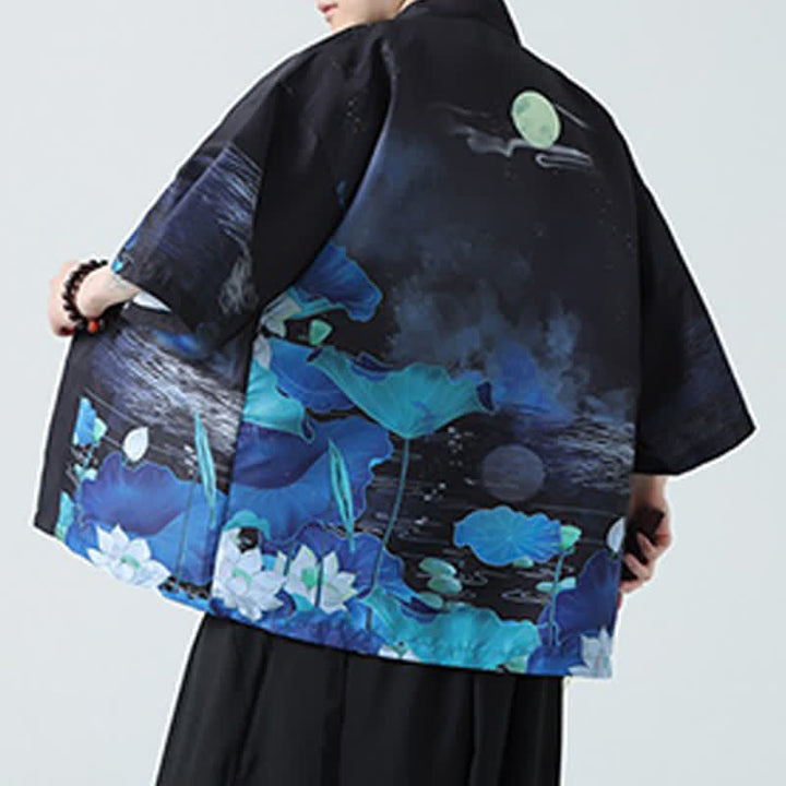Buddha Stones 夏物カジュアル ヴィンテージ 鶴柄 メンズ着物 - image 44