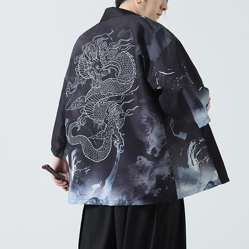 Buddha Stones 夏物カジュアル ヴィンテージ 鶴柄 メンズ着物 - image 17