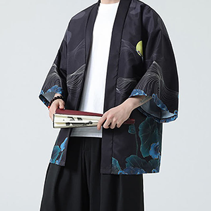 Buddha Stones 夏物カジュアル ヴィンテージ 鶴柄 メンズ着物 - image 28