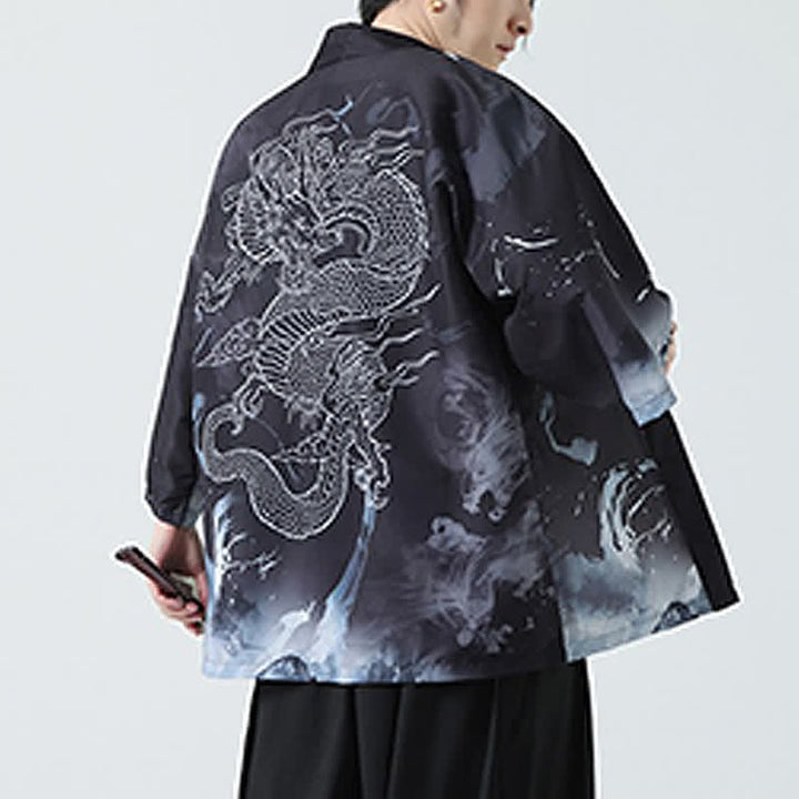 Buddha Stones 夏物カジュアル ヴィンテージ 鶴柄 メンズ着物 - image 20