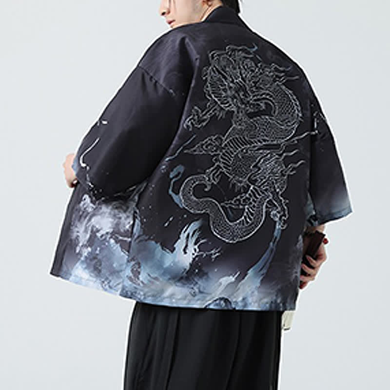 Buddha Stones 夏物カジュアル ヴィンテージ 鶴柄 メンズ着物 - image 23