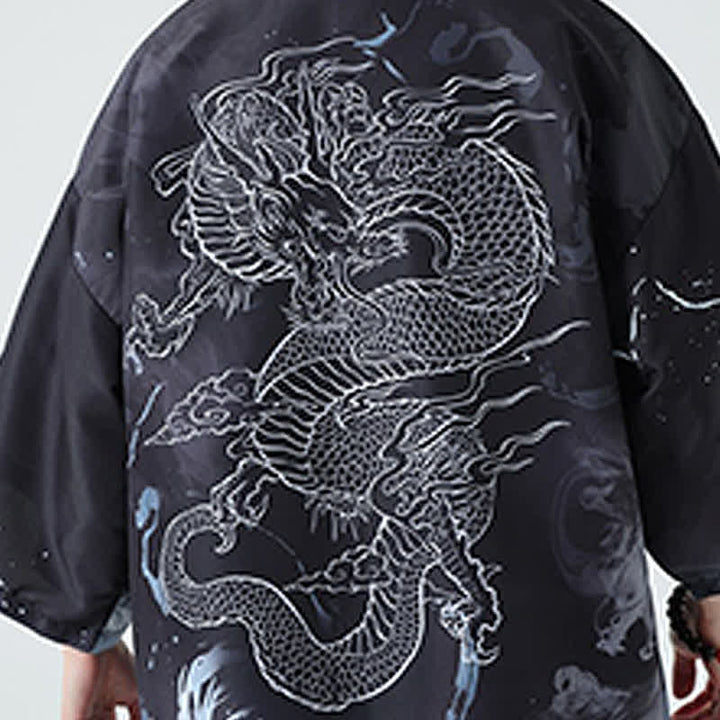 Buddha Stones 夏物カジュアル ヴィンテージ 鶴柄 メンズ着物 - image 21