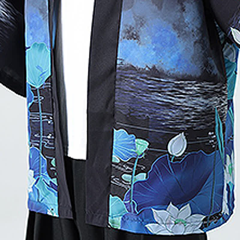 Buddha Stones 夏物カジュアル ヴィンテージ 鶴柄 メンズ着物 - image 46