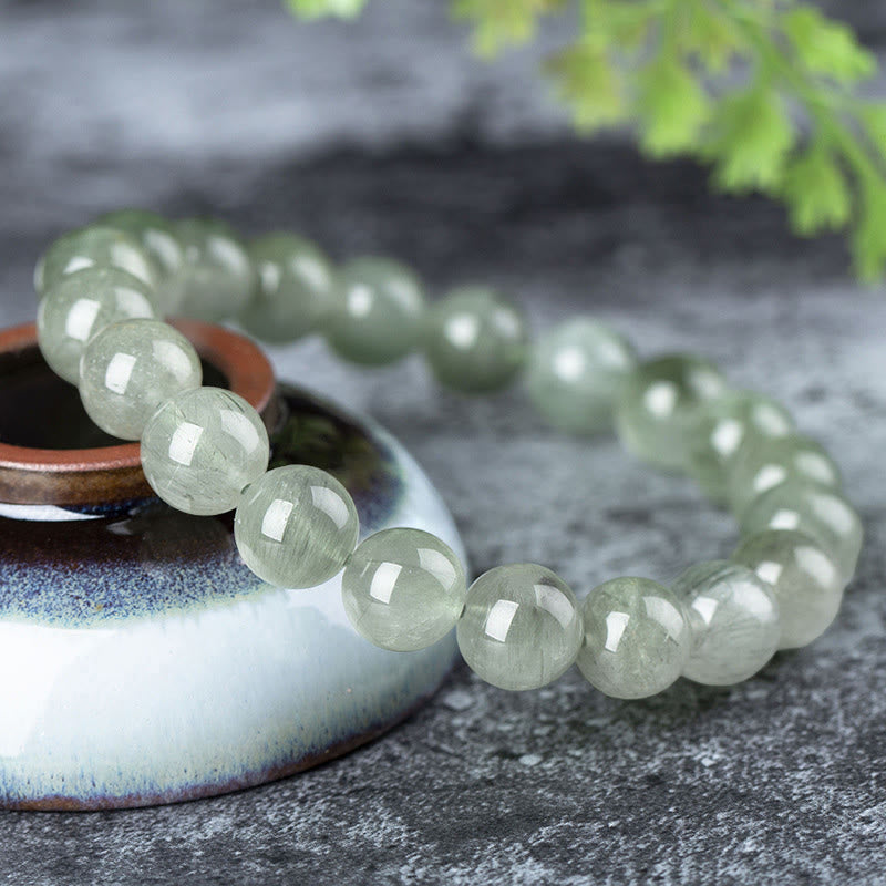 Buddha Stones天然グリーンクリスタル 祝福開運財運ブレスレット - image 6