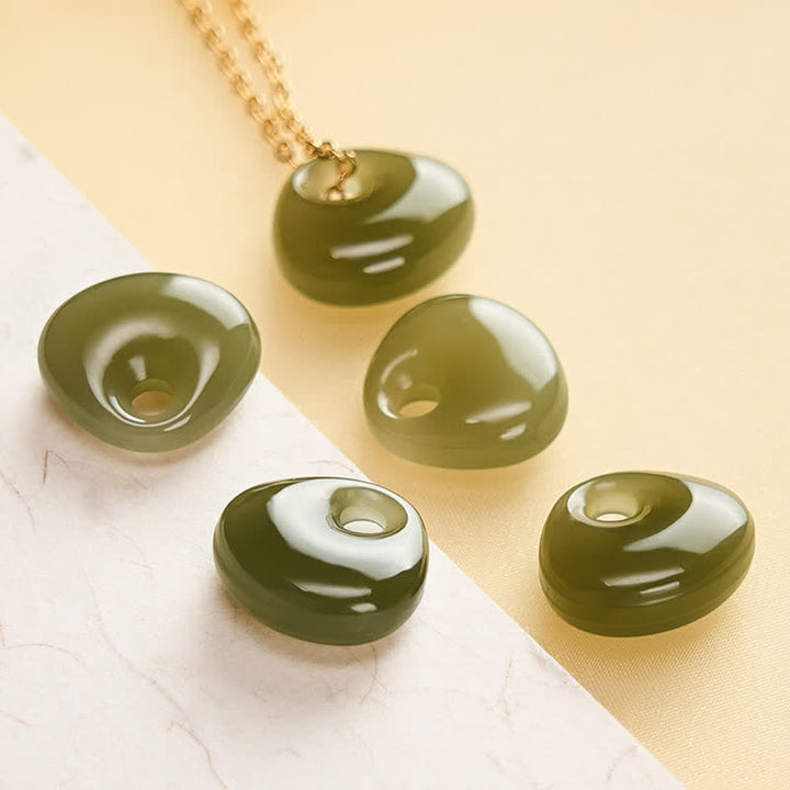 Buddha Stones 翡翠の子供用ロック幸運ミニペンダントネックレス - image 5