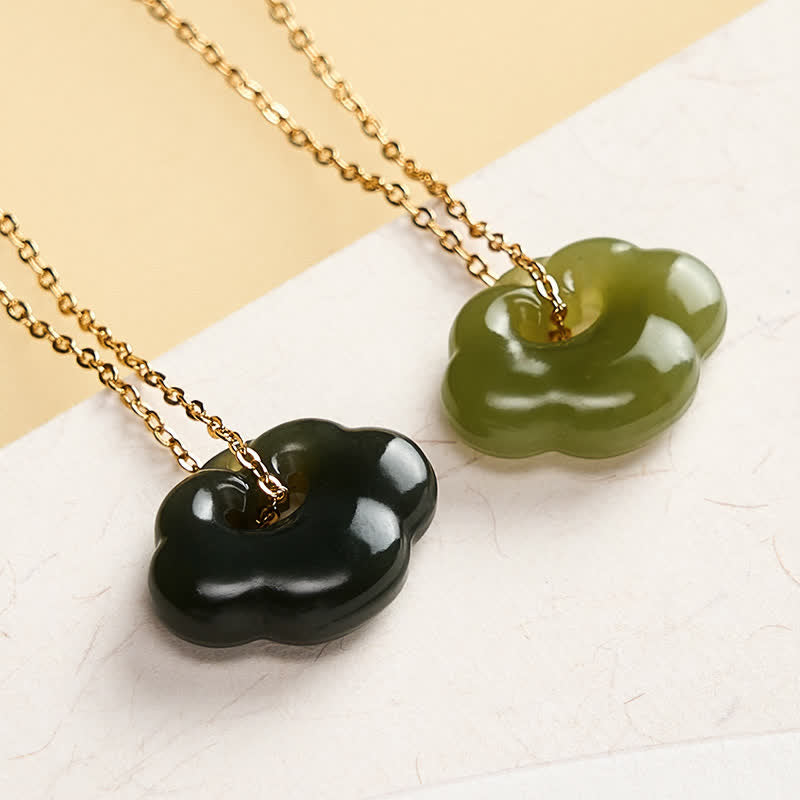 Buddha Stones 翡翠の縁起の良い雲のロック幸運ヴィンテージペンダントネックレス - image 4