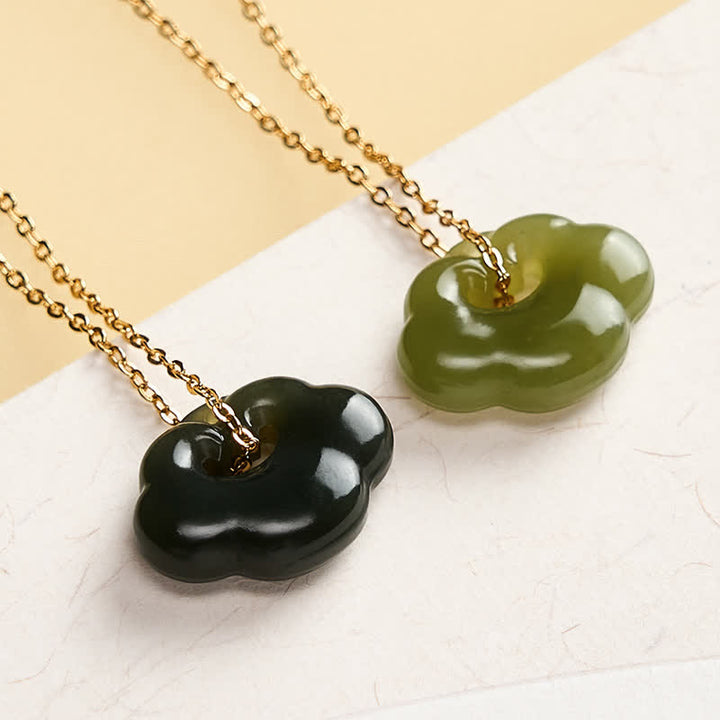 Buddha Stones 翡翠の縁起の良い雲のロック幸運ヴィンテージペンダントネックレス - image 4