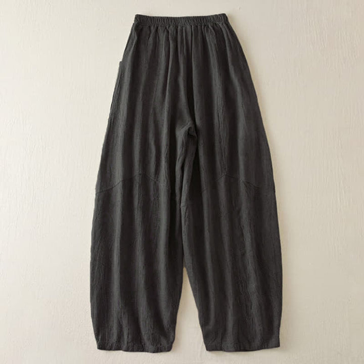 Buddha Stonesカジュアル ルーズ ストレートレッグ 7-8丈 クロップドパンツ レディース ハーレムパンツ ポケット付き - image 8