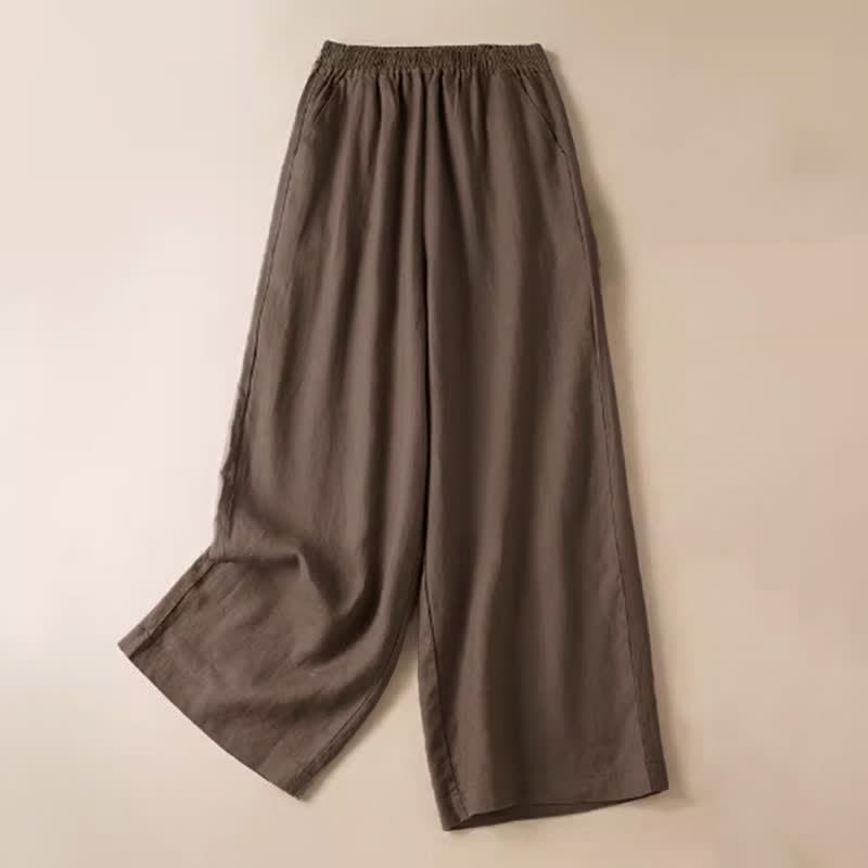 Buddha Stonesカジュアル 無地 レディース ワイドレッグパンツ ポケット付き - ペルー - US12、 UK/AU16、 EU44 (3XL) - image 14