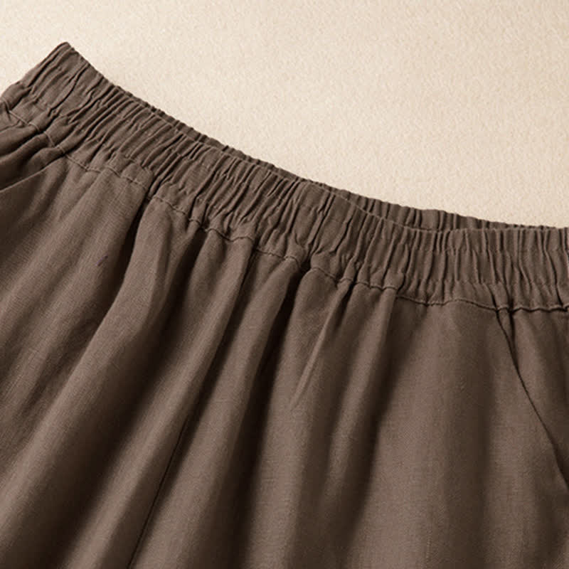 Buddha Stonesカジュアル 無地 レディース ワイドレッグパンツ ポケット付き - image 15