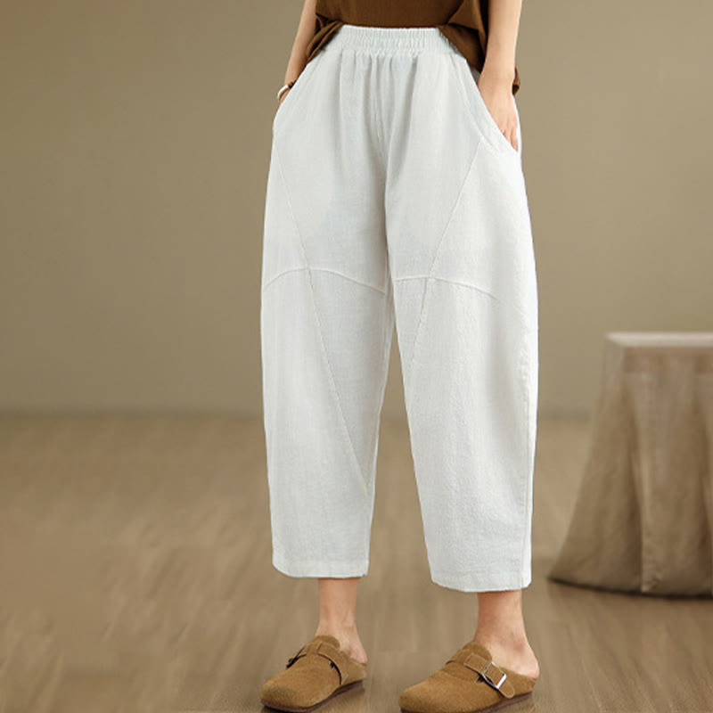 Buddha Stonesスプリング 7-8丈 無地 レディース ハーレムパンツ ポケット付き - image 23