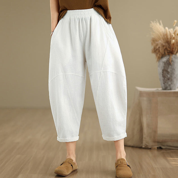 Buddha Stonesスプリング 7-8丈 無地 レディース ハーレムパンツ ポケット付き - image 22