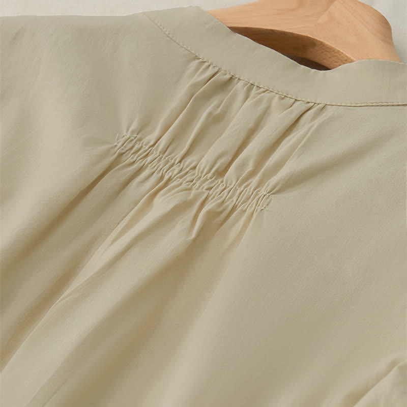 Buddha Stonesレースアップボタンデザイン レディース 七分袖シャツ - image 12