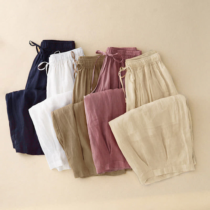 Buddha Stonesカジュアル ルーズ ダブルレイヤー 7-8丈 クロップドパンツ レディース パンツ ポケット付き - image 28