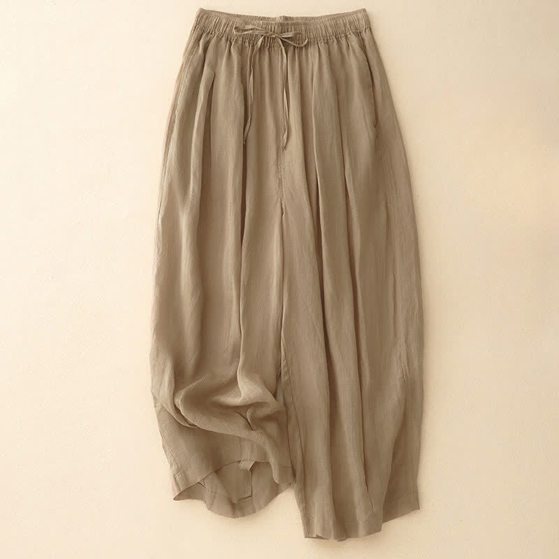 Buddha Stonesカジュアル ルーズ ダブルレイヤー 7-8丈 クロップドパンツ レディース パンツ ポケット付き - ペルー - US14、 UK/AU18、 EU46 (2XL) - image 0