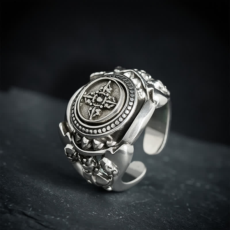 Buddha Stones 銅製のヴァジュラオープンストレングスリング - image 2