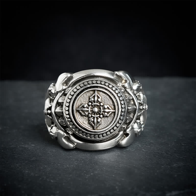 Buddha Stones 銅製のヴァジュラオープンストレングスリング - image 1