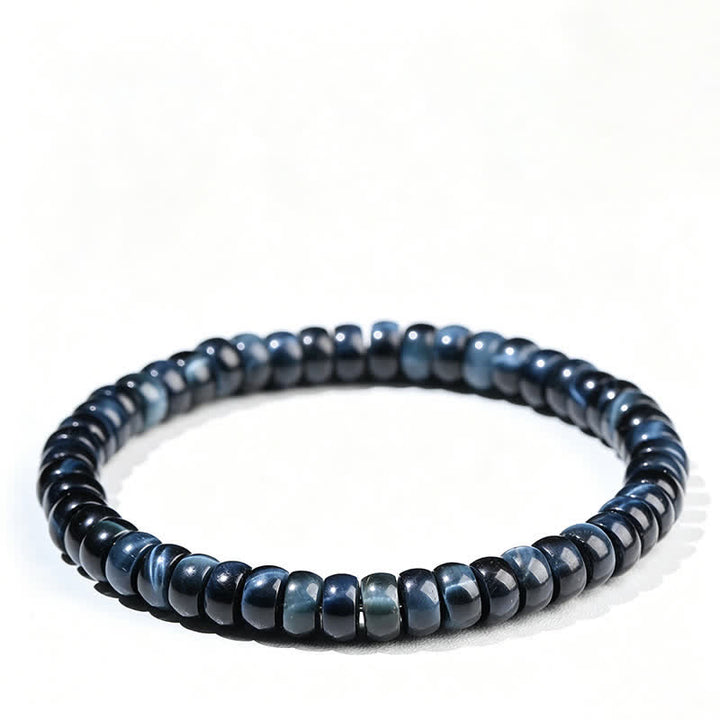 Buddha Stones ブルータイガーアイのポジティブビーズブレスレット - ブルータイガーアイ（直感♥明晰さ） - image 0