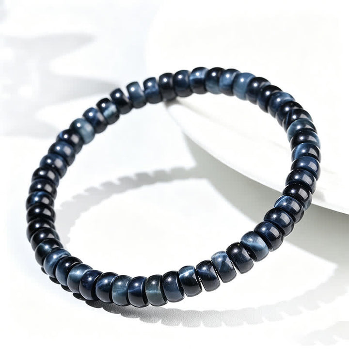 Buddha Stones ブルータイガーアイのポジティブビーズブレスレット - image 3