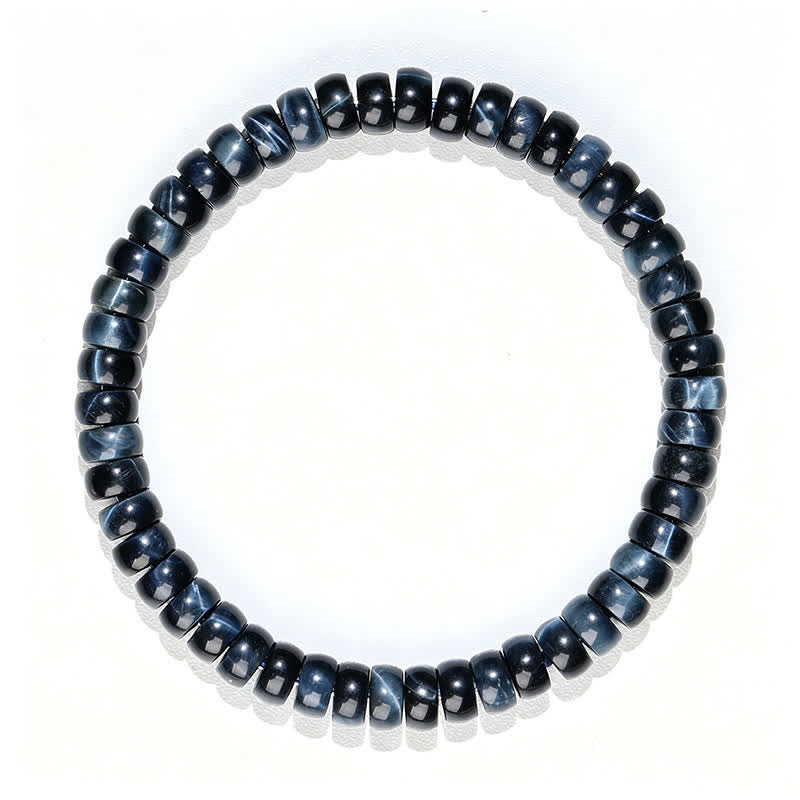 Buddha Stones ブルータイガーアイのポジティブビーズブレスレット - image 7