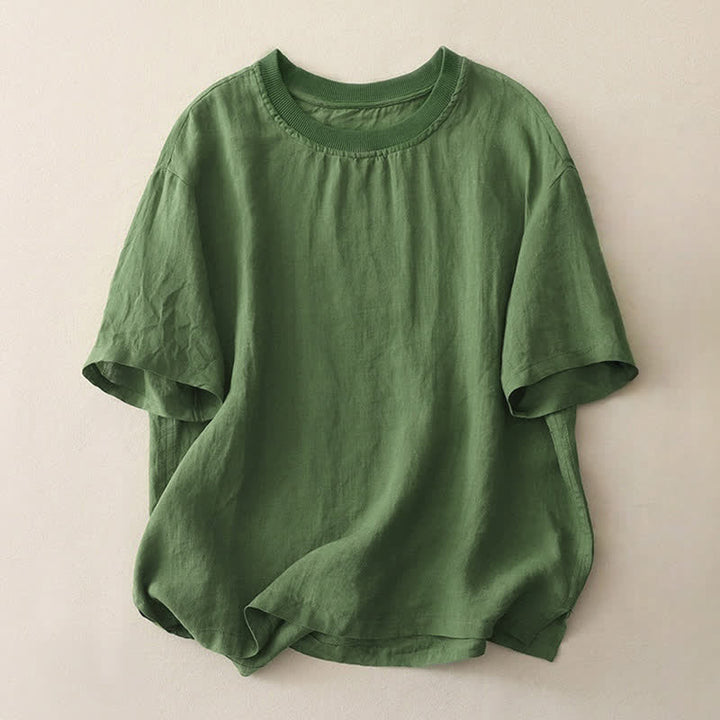 Buddha Stonesプレーンステッチクルーネックデザインレディースポリエステル半袖シャツ - フォレストグリーン - US14、 UK/AU18、 EU46 (2XL) - image 16