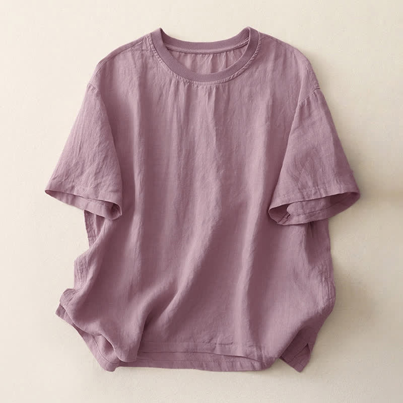 Buddha Stonesプレーンステッチクルーネックデザインレディースポリエステル半袖シャツ - アザミ - US14、 UK/AU18、 EU46 (2XL) - image 20