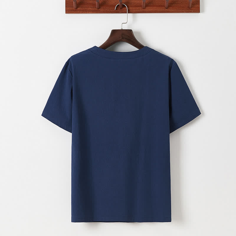 Buddha Stones 夏用唐風カジュアルカエルボタン竹柄コットンリネン半袖シャツパンツメンズ瞑想服（ポケット付き）2点セット - image 3