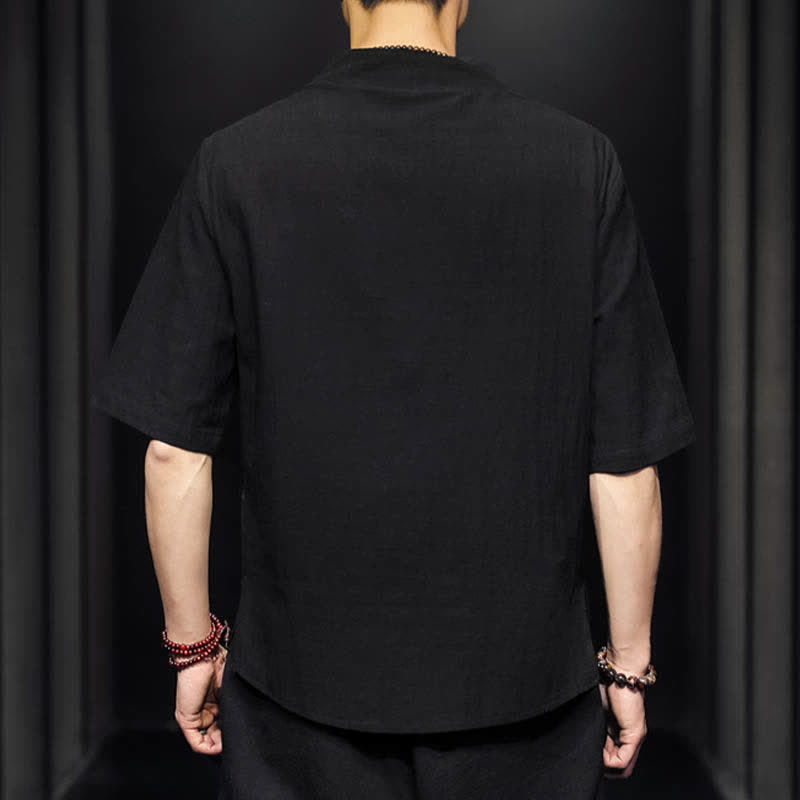Buddha Stonesカジュアル サマー ハーフスリーブシャツ メンズ 半袖シャツ - image 10