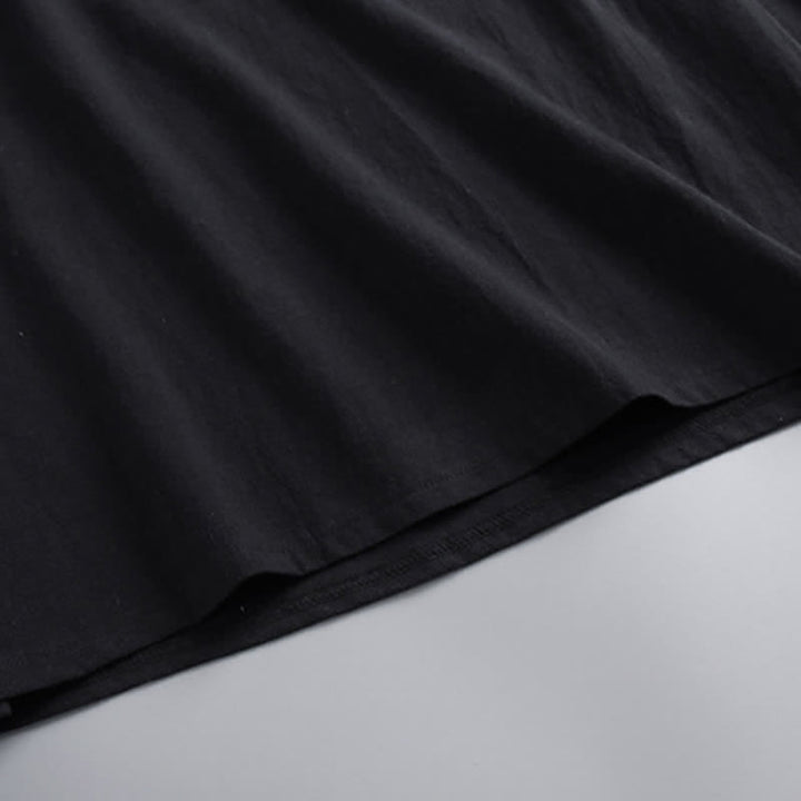 Buddha Stonesクロスカラーコットンリネン唐装漢服上下セットメンズ - image 7