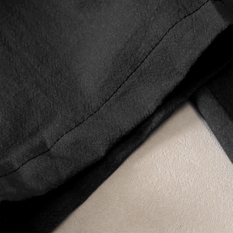 Buddha Stones 純綿素材、神聖なオム蓮模様、レディース用ゴムウエストパンツ（ポケット付き） - image 2