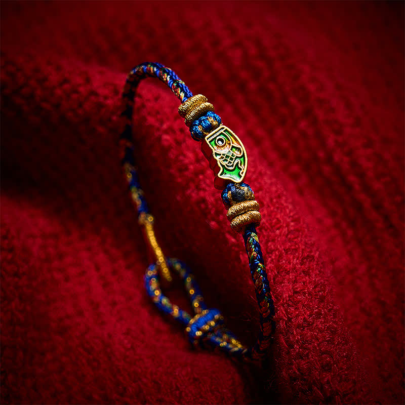 Buddha Stones 手織りの鯉の鯉の丈夫なロープブレスレット - image 18