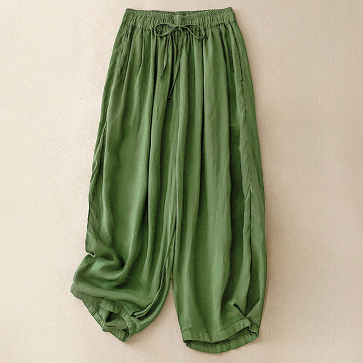 Buddha Stonesサマー エラスティックウエスト レディース カプリ丈 クロップド ハーレムパンツ ポケット付き - シーグリーン - US8-10，UK/AU12-14，EU40-42 (2XL) - image 27
