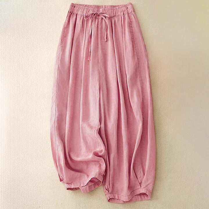 Buddha Stonesサマー エラスティックウエスト レディース カプリ丈 クロップド ハーレムパンツ ポケット付き - ピンク - US8-10，UK/AU12-14，EU40-42 (2XL) - image 18
