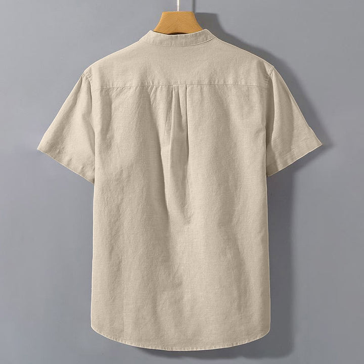 Buddha Stonesサマー メンズ 半袖 ボタンダウン コットンリネンシャツ - image 6