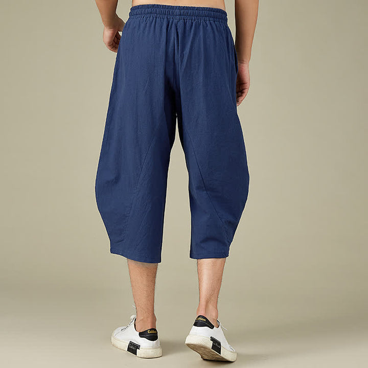 Buddha Stonesカジュアル 無地 レジャー コットン メンズ テーパードパンツ ポケット付き - image 14