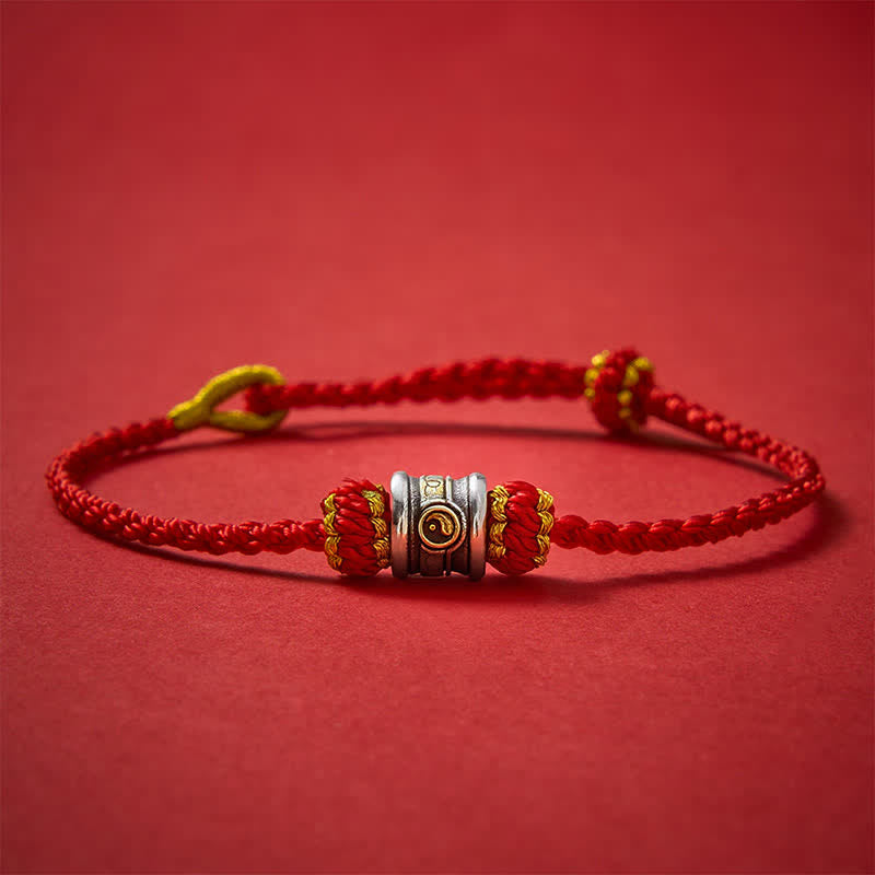 Buddha Stones 銅製の陰陽赤紐ハーモニーブレスレット - image 17