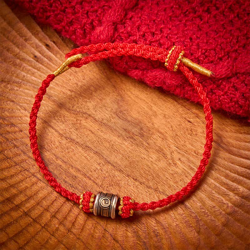 Buddha Stones 銅製の陰陽赤紐ハーモニーブレスレット - image 3