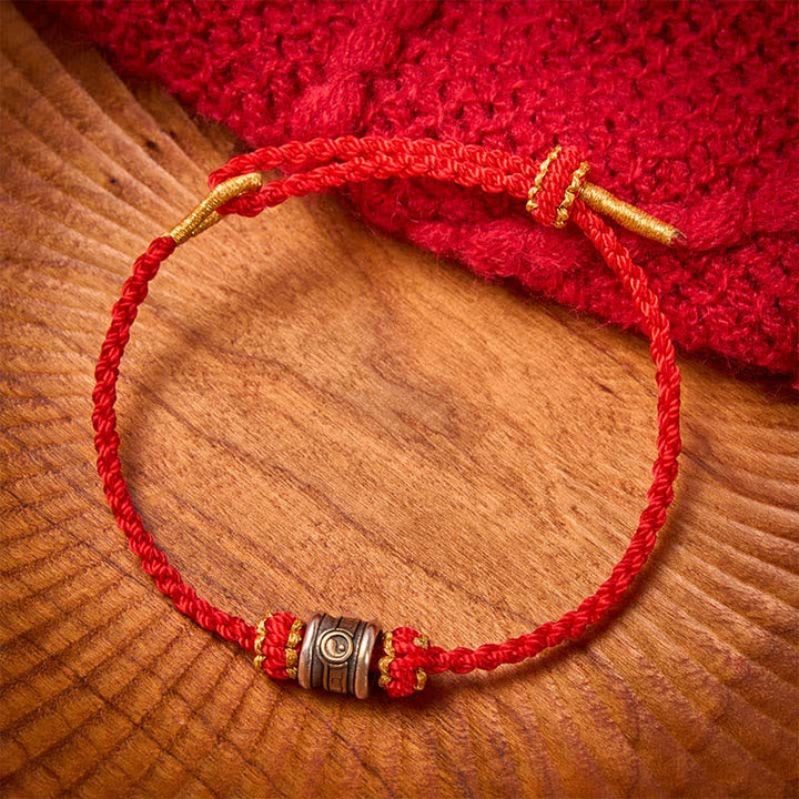 Buddha Stones 銅製の陰陽赤紐ハーモニーブレスレット - image 3