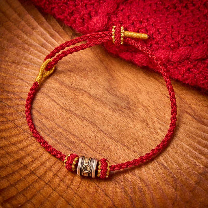 Buddha Stones 銅製の陰陽赤紐ハーモニーブレスレット - image 16