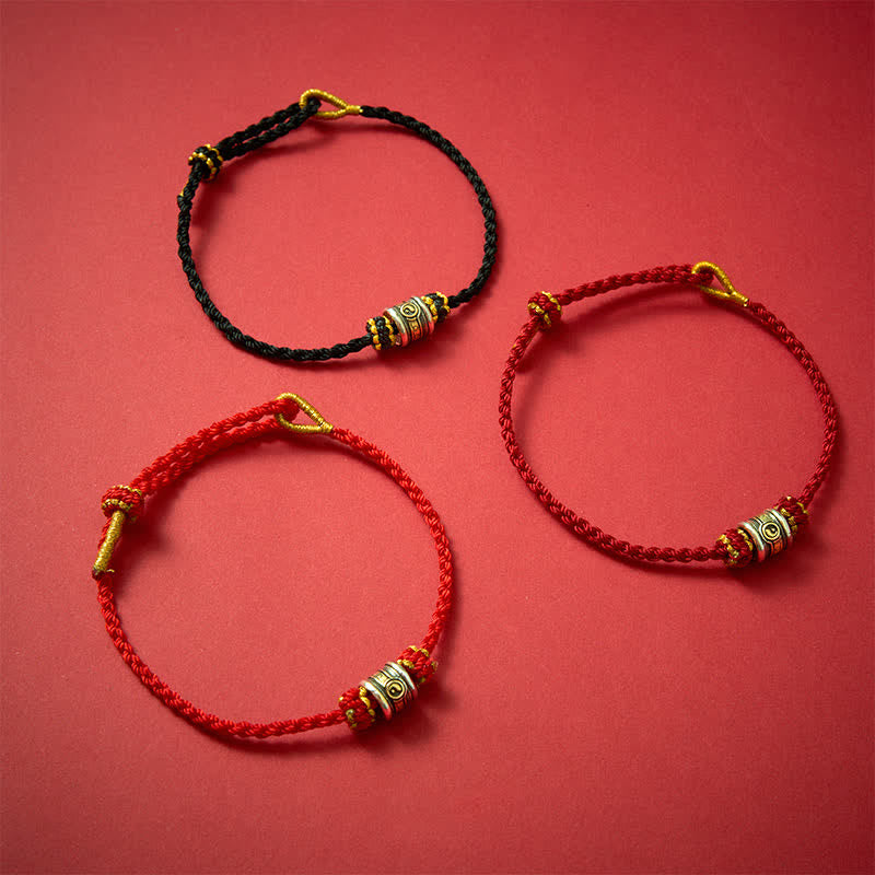 Buddha Stones 銅製の陰陽赤紐ハーモニーブレスレット - image 20