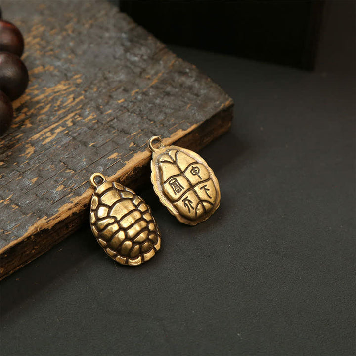 Buddha Stones 真鍮製亀貔貅五帝銭護符キーホルダー - image 4